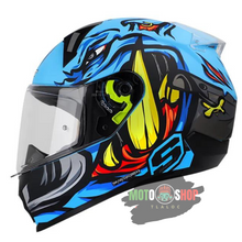Cargar imagen en el visor de la galería, CASCO INTEGRAL SHAFT SH560 PORKY AZUL MATE
