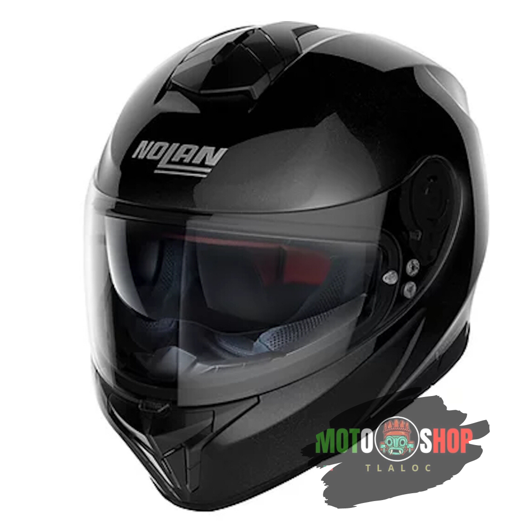 CASCO NOLAN INTEGRAL N80 8 NEGRO BRILLOSO MOTO SHOP TLALOC