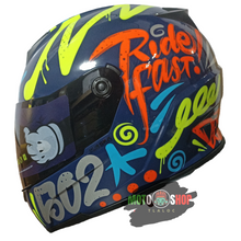 Cargar imagen en el visor de la galería, CASCO INTEGRAL SHAFT SH502 HANDMEN AZUL BRILLO
