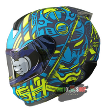 Cargar imagen en el visor de la galería, CASCO INTEGRAL SHAFT SH560 GLITCH AZUL MATE
